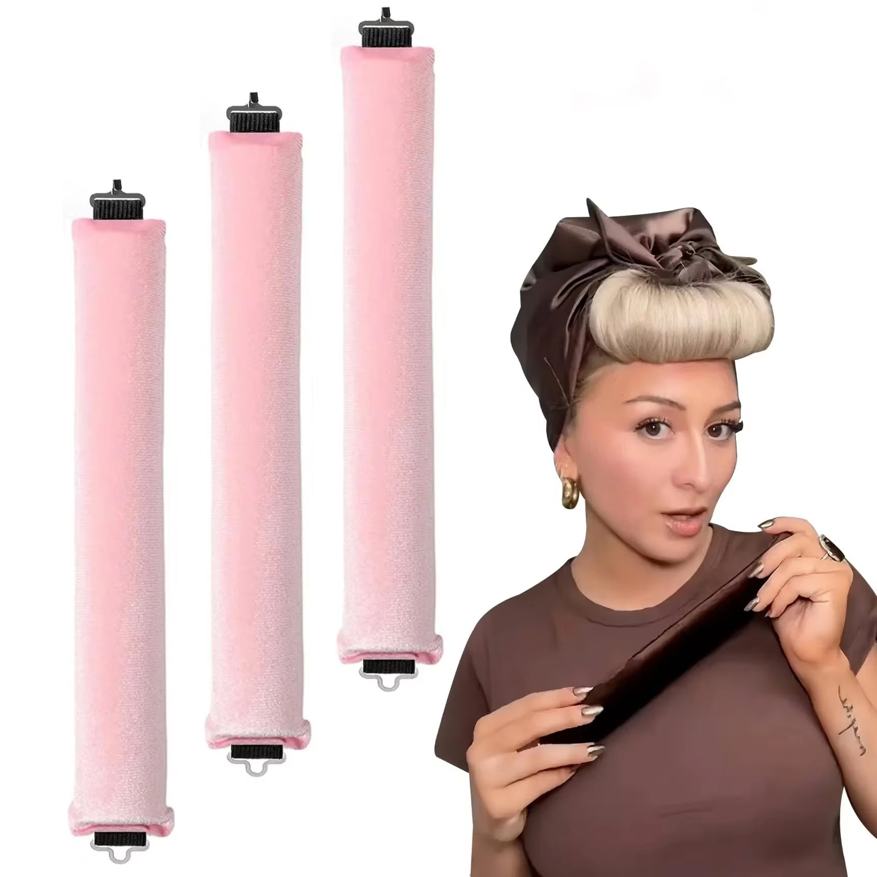 Hair Curling Wand - Бесшумная термозащитная повязка-бигуди для волос без
