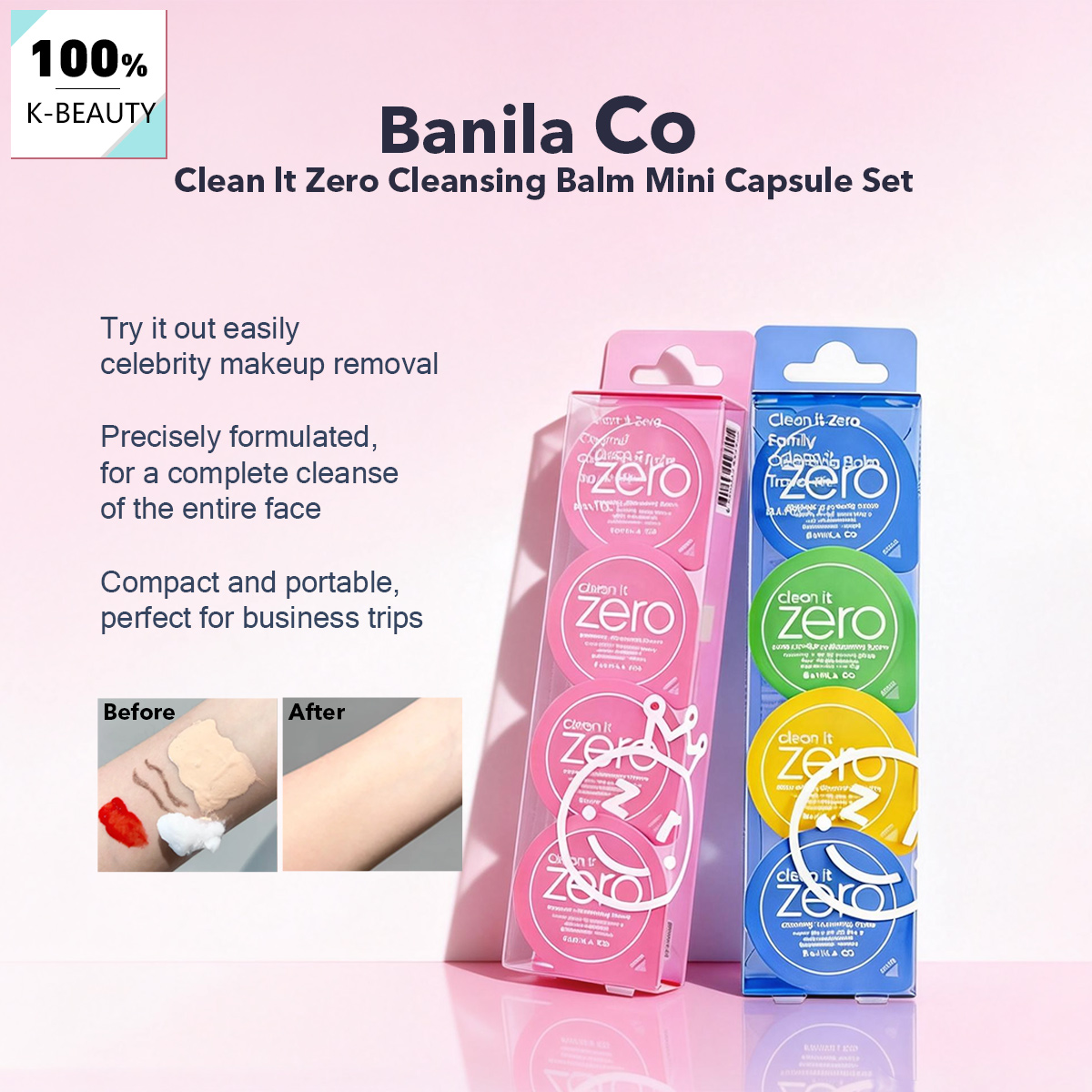 Beauty For Makeup - Набор мини-капсул очищающего бальзама Banila Co
