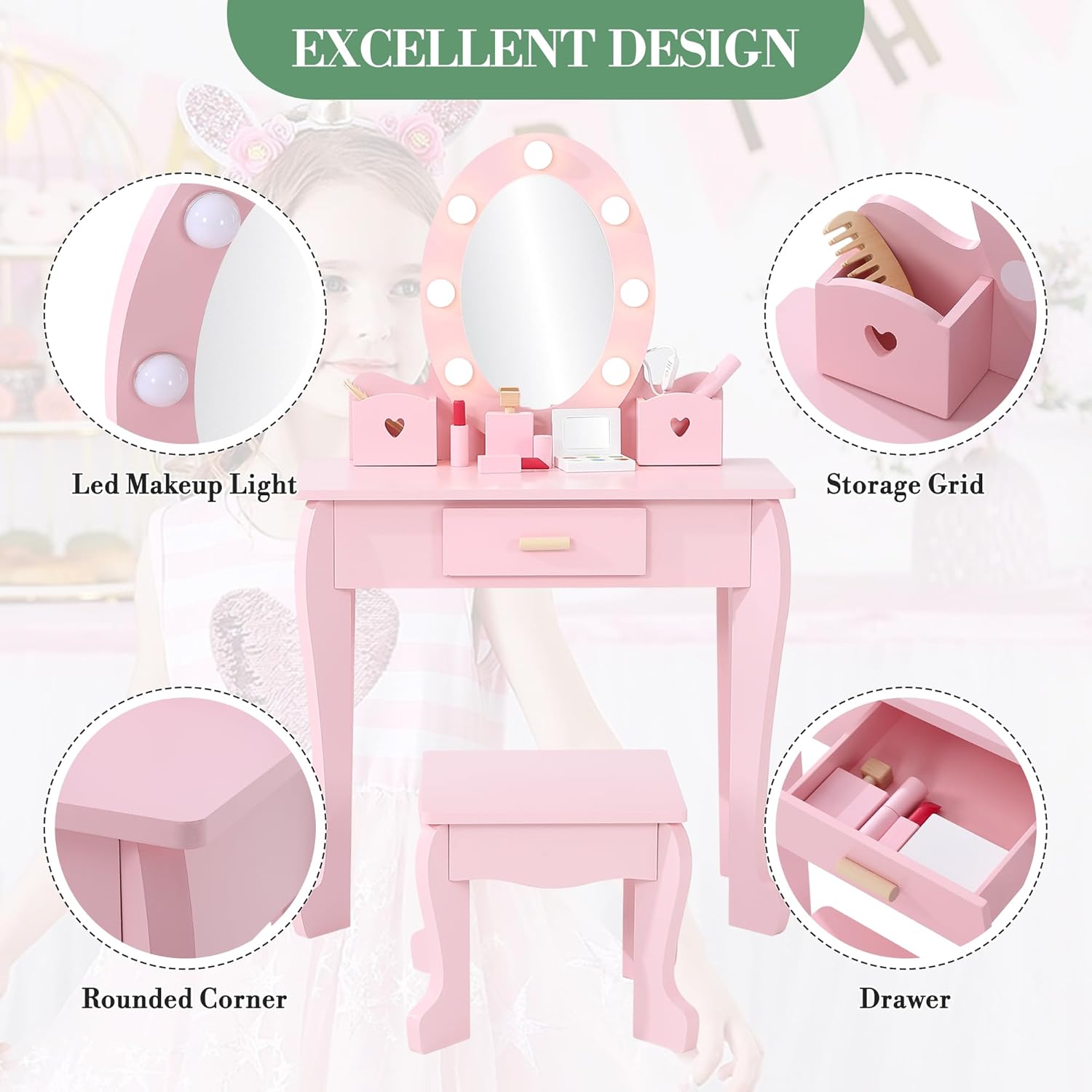 Детский туалетный столик со ст – обзор и цена Beauty Makeup Kit For Kids