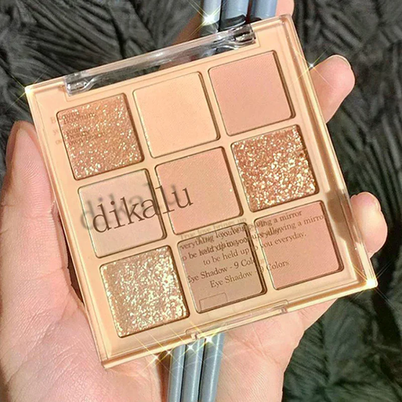 Палетка теней для век DIKALU 9 – обзор и цена Eyeshadow Glitter Pigment